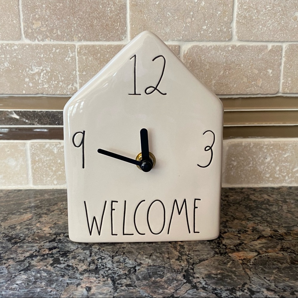 Rae Dunn welcome clock